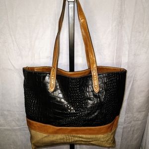 Women's Tricolored Animal Print Tote Bag NEW